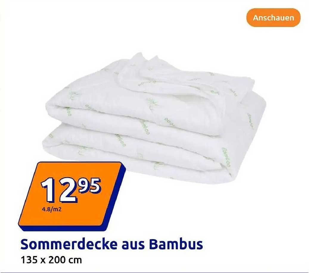 Sommerdecke aus Bambus 135 x 200 cm