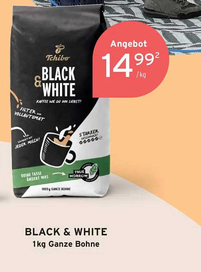 Tchibo BLACK & WHITE 1kg Ganze Bohne