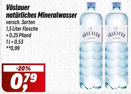 Vöslauer natürliches Mineralwasser 1,5 Liter Flasche