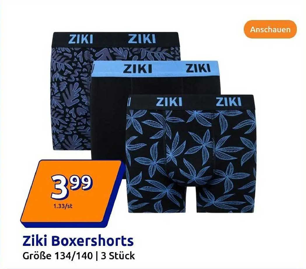 Ziki Boxershorts 3 Stück Größe 134/140