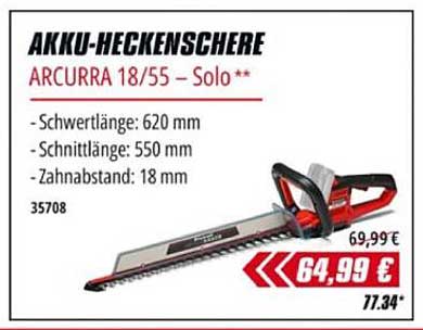 AKKU-HECKENSCHERE ARCURRA 18/55 – Solo