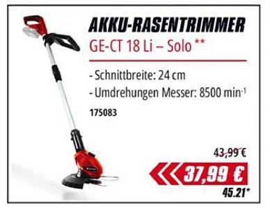 AKKU-RASENTRIMMER GE-CT 18 Li - Solo