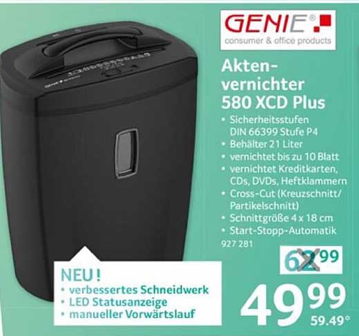 Aktenvernichter 580 XCD Plus