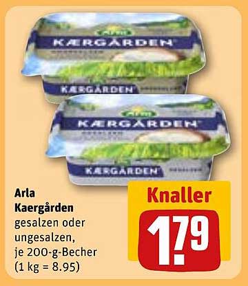 Arla Kærgården gesalzen oder ungesalzen, je 200-g-Becher
