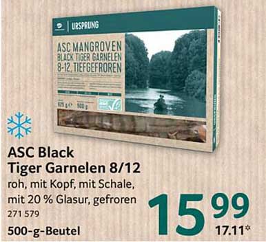 ASC Black Tiger Garnelen 8/12