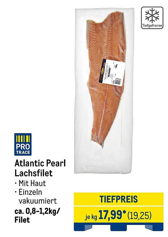 Atlantic Pearl Lachsfilet – Mit Haut, einzeln vakuumiert