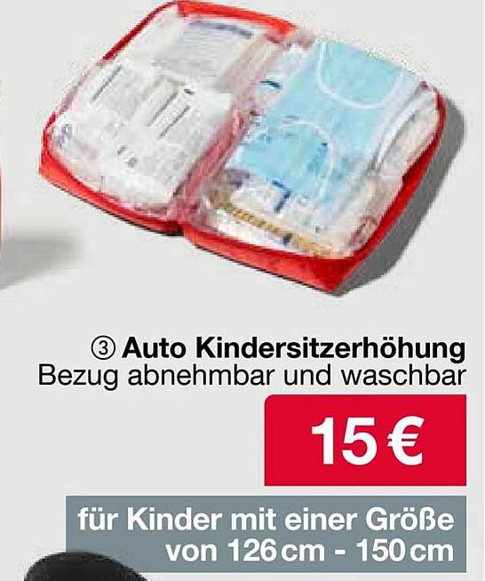 Auto Kindersitzerhöhung – Bezug abnehmbar und waschbar