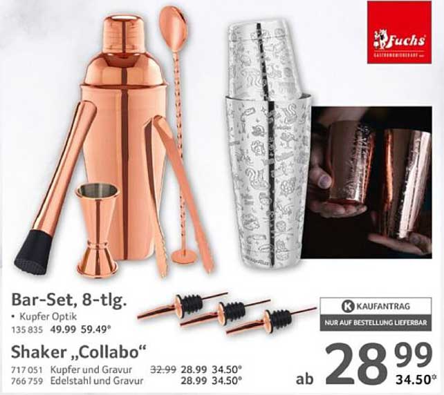 Bar-Set, 8-tlg. – Kupfer Optik