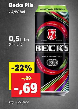 Becks Pils 0,5 Liter - Festival Edition