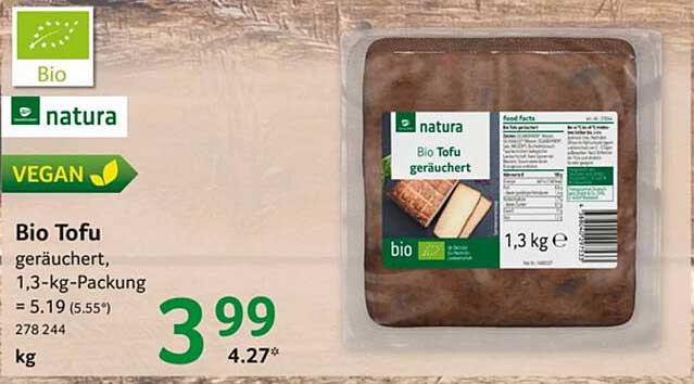 Bio Tofu geräuchert, 1,3 kg-Packung