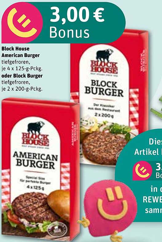 Block House American Burger oder Block Burger - Tiefgekühlt