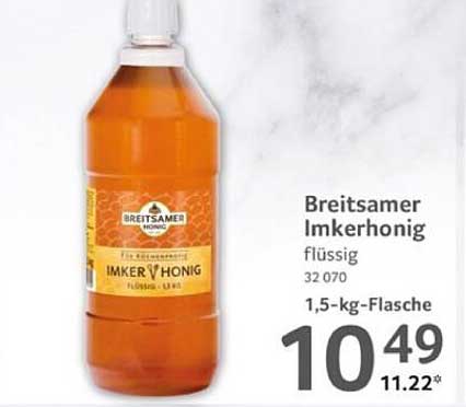 Breitsamer Imkerhonig flüssig 1,5 kg-Flasche