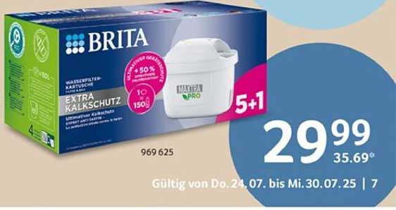 BRITA Wasserfilter Kartusche EXTRA KALK Schutz 5+1