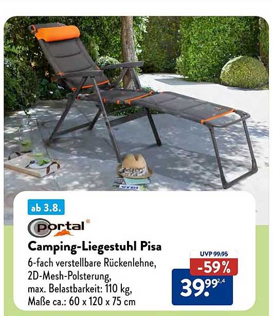 Camping-Liegestuhl Pisa