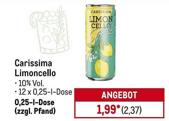 Carissima Limoncello 0,25 l Dose
