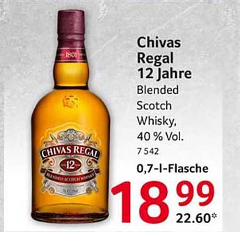 Chivas Regal 12 Jahre Blended Scotch Whisky, 0,7 l