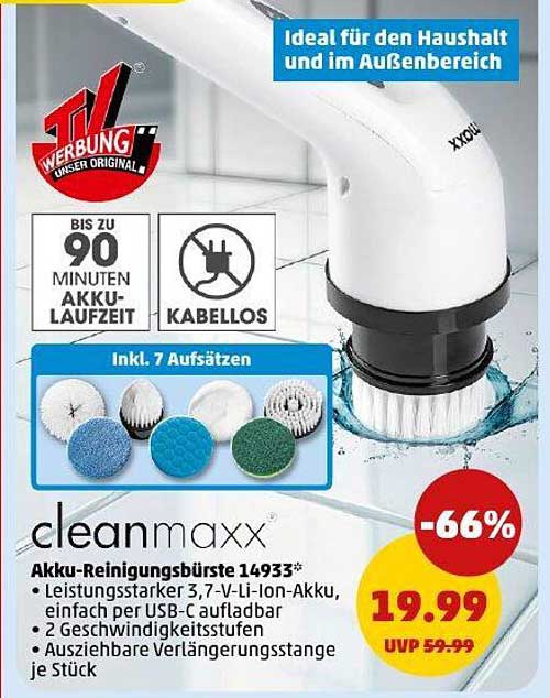 cleanmaxx Akku-Reinigungsbürste 14933