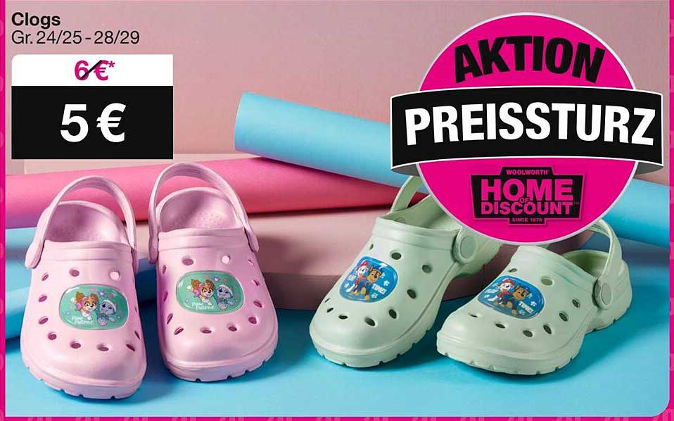 Clogs in verschiedenen Farben für Kinder