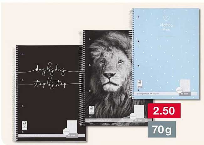 Collegeblock A4 70g – 3er Set