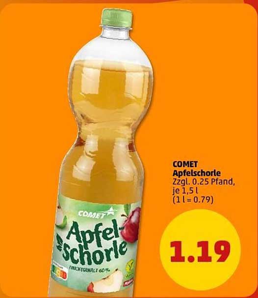COMET Apfelschorle 1,5 L für nur 1,19 €