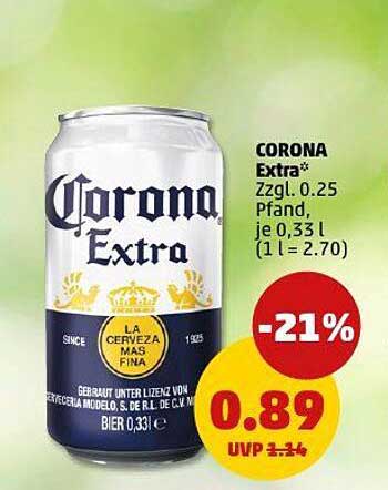 CORONA Extra 0,33 l Dose
