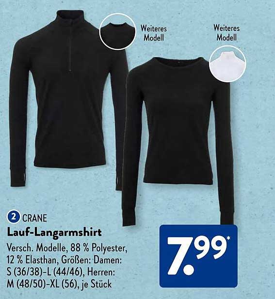 CRANE Lauf-Langarmshirt