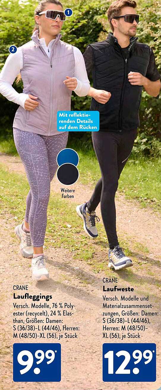 CRANE Laufleggings und Laufweste