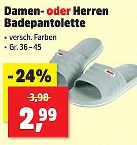 Damen- oder Herren Badepantoletten
