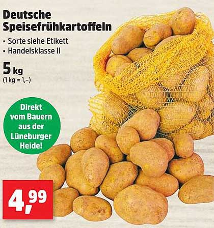 Deutsche Speisefrühkartoffeln - 5 kg Netz