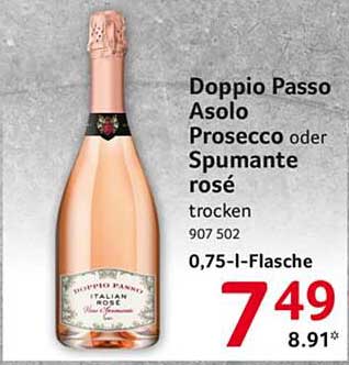 Doppio Passo Asolo Prosecco oder Spumante rosé trocken
