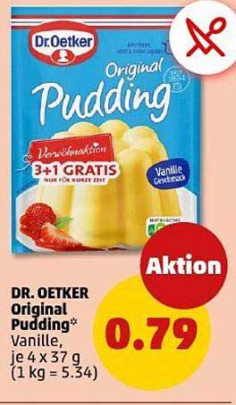 Dr. Oetker Original Pudding Vanille 3+1 GRATIS