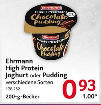 Ehrmann High Protein Joghurt oder Pudding verschiedene Sorten