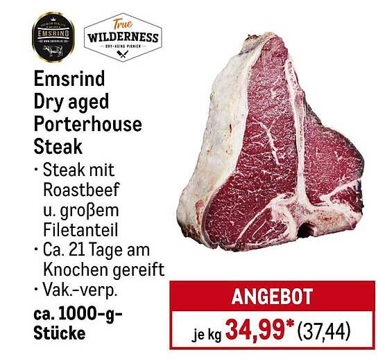 Emsrind Dry aged Porterhouse Steak
