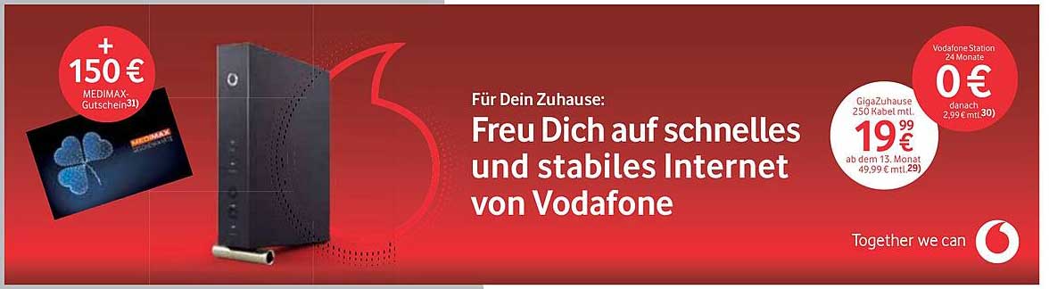 Freu Dich auf schnelles und stabiles Internet von Vodafone
