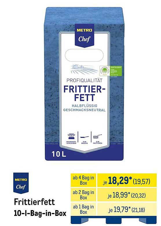 Frittierfett 10-I-Bag-in-Box