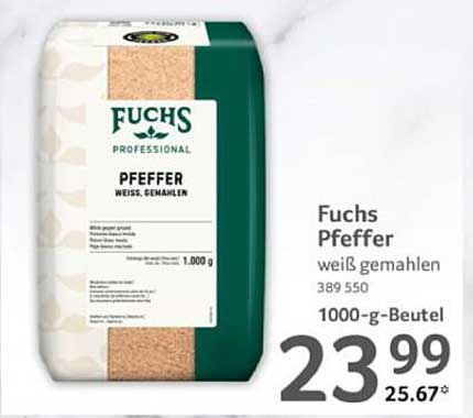 Fuchs Professional Pfeffer weiß gemahlen 1000 g