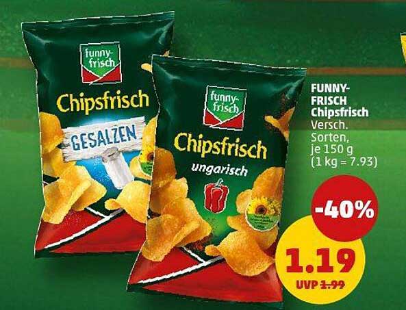 FUNNY-FRISCH Chipsfrisch 150 g - Sorten: Gesalzen und Ungarisch