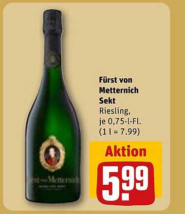 Fürst von Metternich Sekt Riesling, je 0,75-l-Fl.