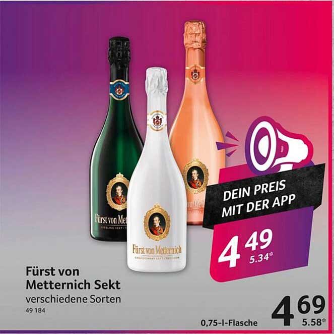 Fürst von Metternich Sekt verschiedene Sorten