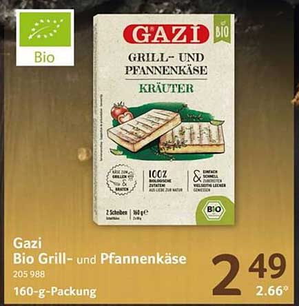 Gazi Bio Grill- und Pfannenkäse Kräuter 160 g