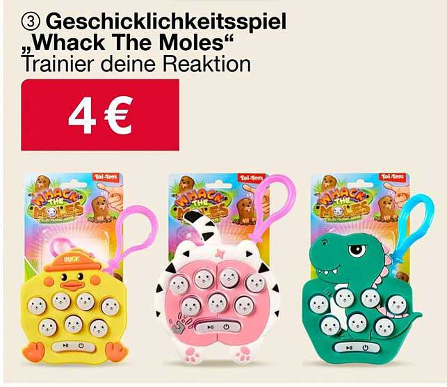 Geschicklichkeitsspiel „Whack The Moles“ – Trainiere deine Reaktion