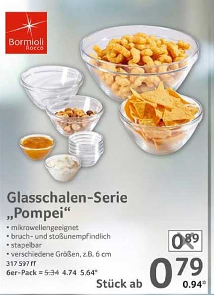 Glas-Schalen-Serie "Pompei" von Bormioli Rocco