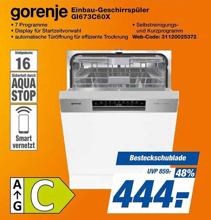 gorenje Einbau-Geschirrspüler GI673C60X