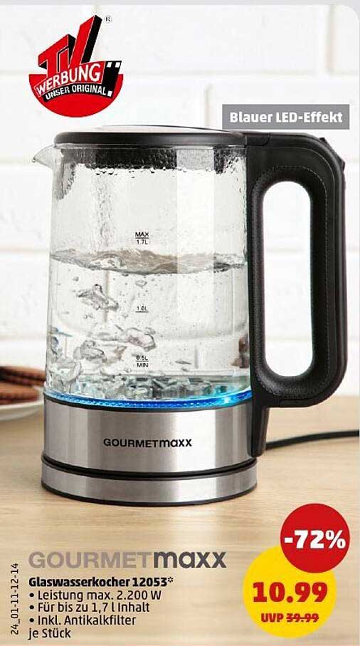 GOURMETmaxx Glaswasserkocher 12053 – Jetzt zum unglaublichen Preis!