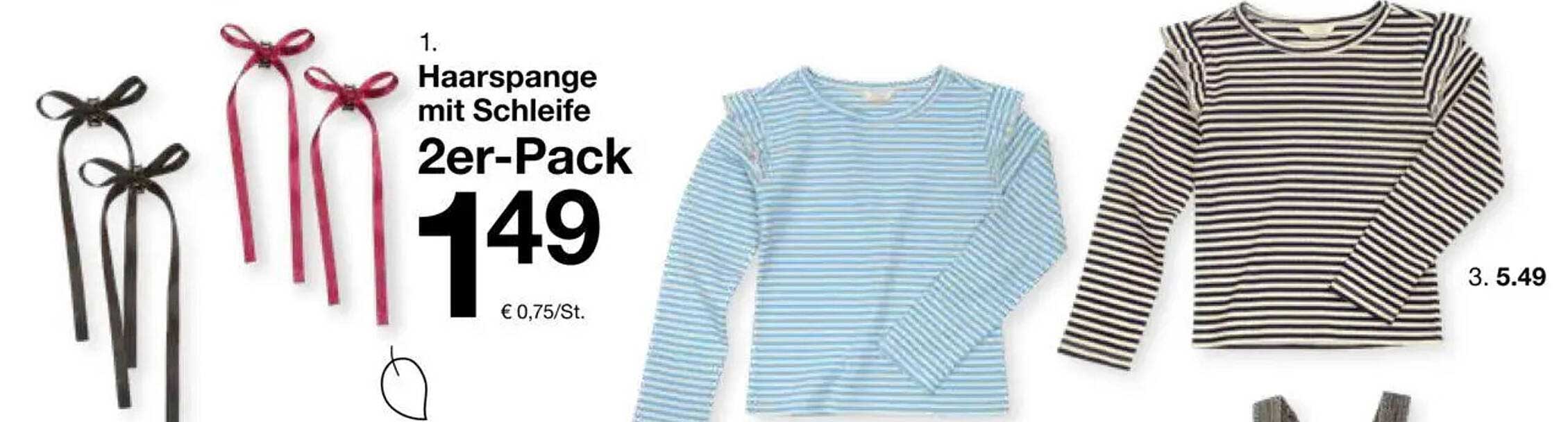 Haarspange mit Schleife 2er-Pack