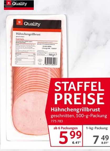 Hähnchengrillbrust geschnitten, 500-g-Packung