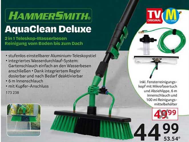 HAMMERSMITH AquaClean Deluxe – 2 in 1 Teleskop-Wasserbesen