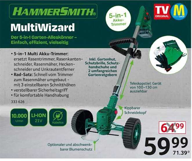 HAMMERSMITH MultiWizard 5-in-1 Akku-Trimmer