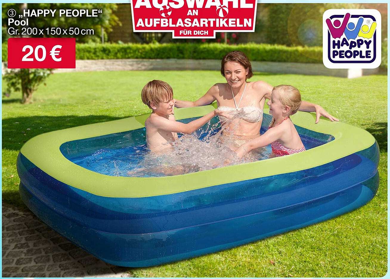 „HAPPY PEOPLE“ Pool Gr. 200 x 150 x 50 cm