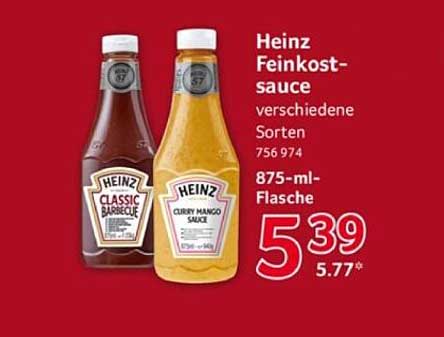Heinz Feinkostsauce - verschiedene Sorten 875-ml-Flasche